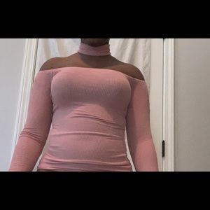 Pink off the shoulder top
